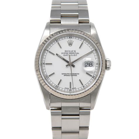 white face rolex date just|rolex polar white face watch.